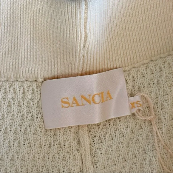 Sancia‎ Michaela Knit Wide Leg Pants Cream XS NWT Cozy Luxe Fall Winter